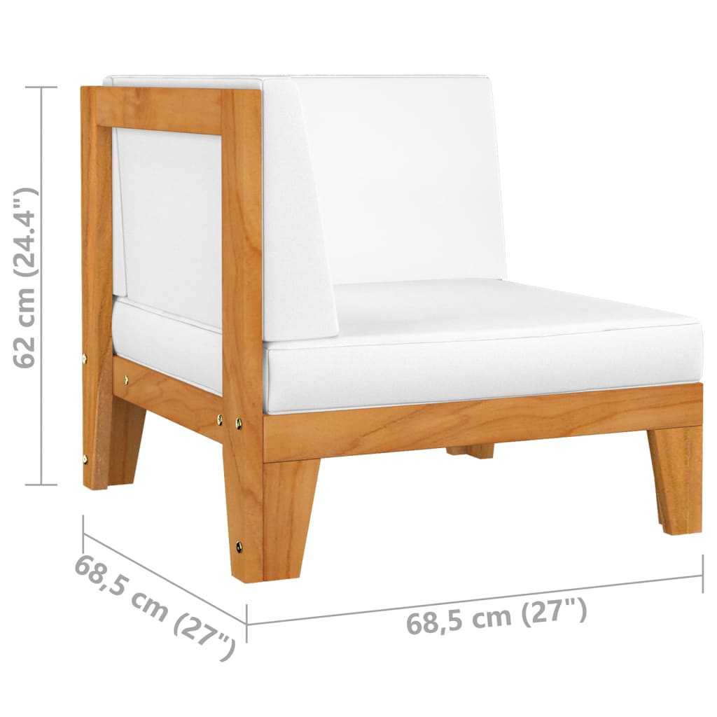 7-Tlg. Garten-Lounge-Set Mit Kissen Massivholz Akazie
