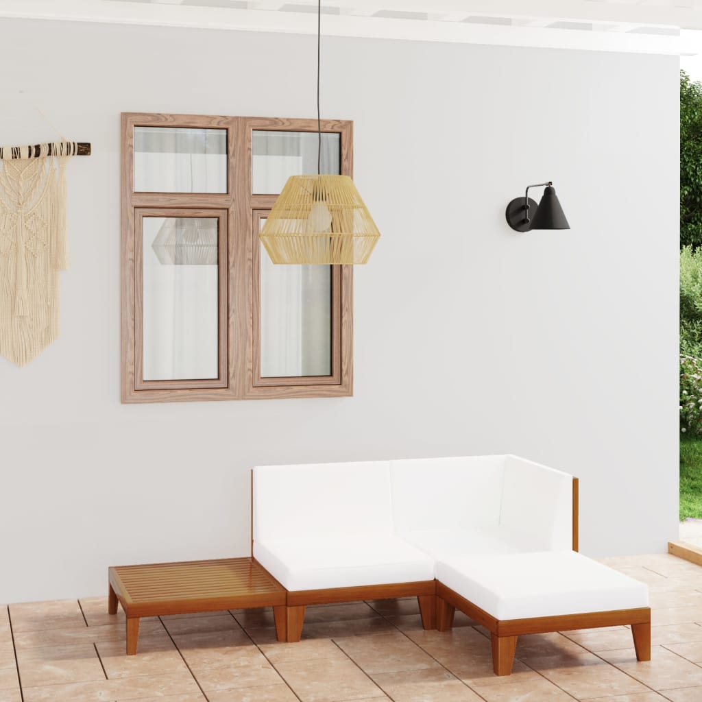 7-Tlg. Garten-Lounge-Set Mit Kissen Massivholz Akazie