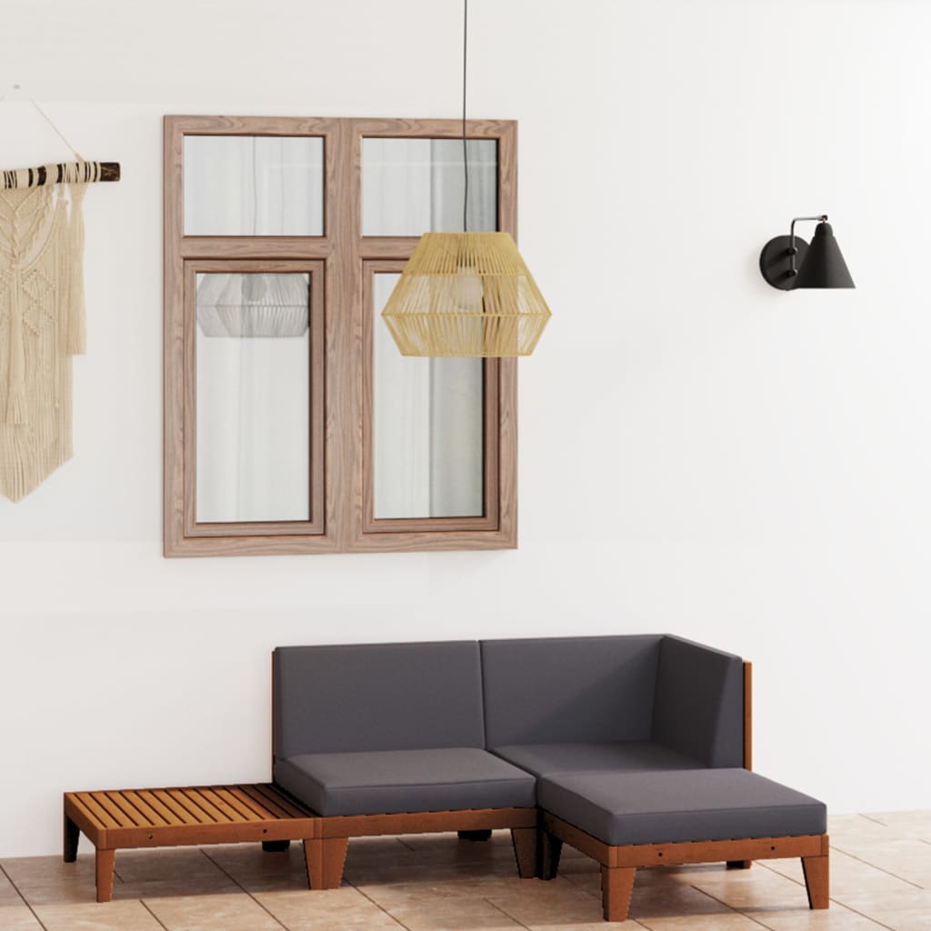 7-Tlg. Garten-Lounge-Set Mit Kissen Massivholz Akazie