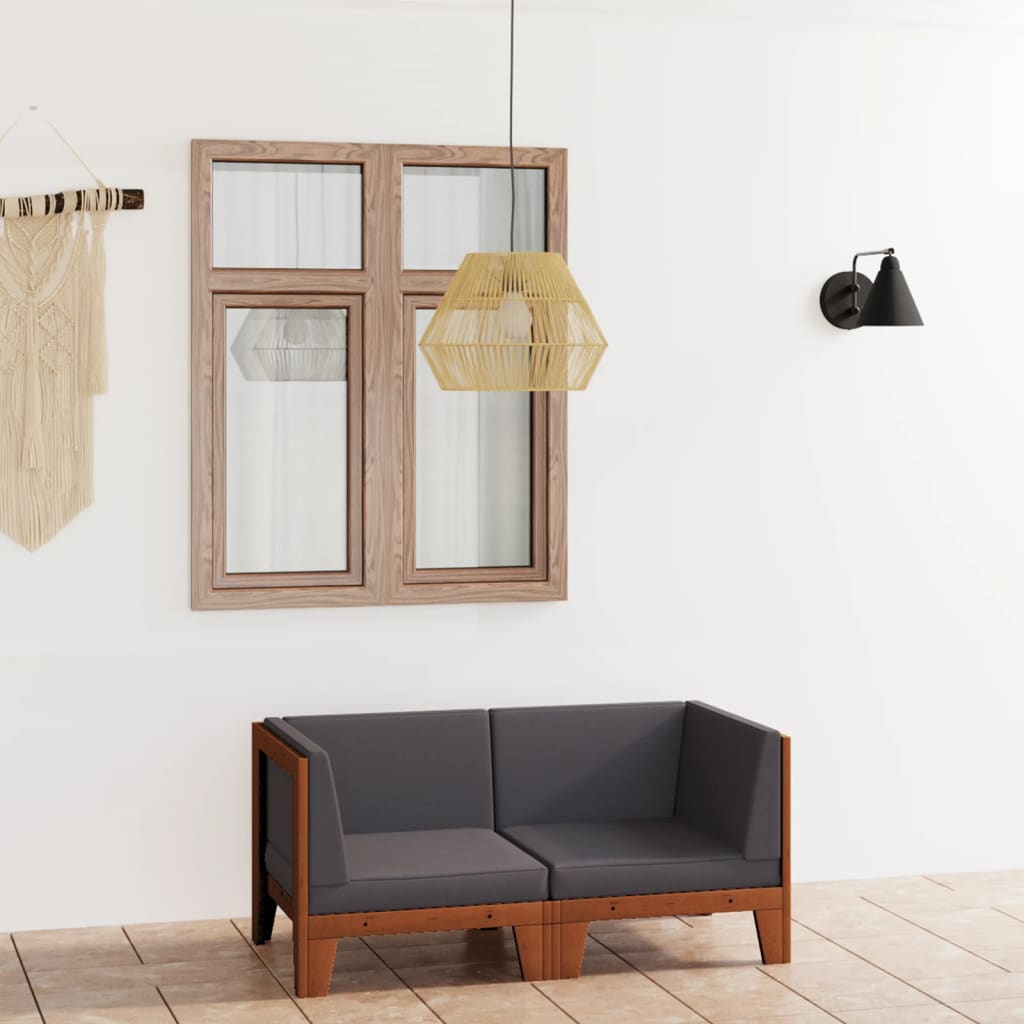 7-Tlg. Garten-Lounge-Set Mit Kissen Massivholz Akazie
