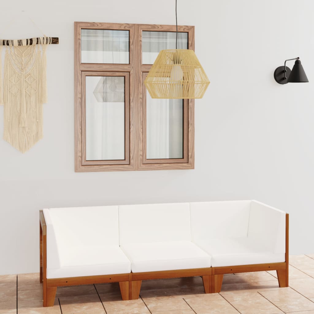 7-Tlg. Garten-Lounge-Set Mit Kissen Massivholz Akazie