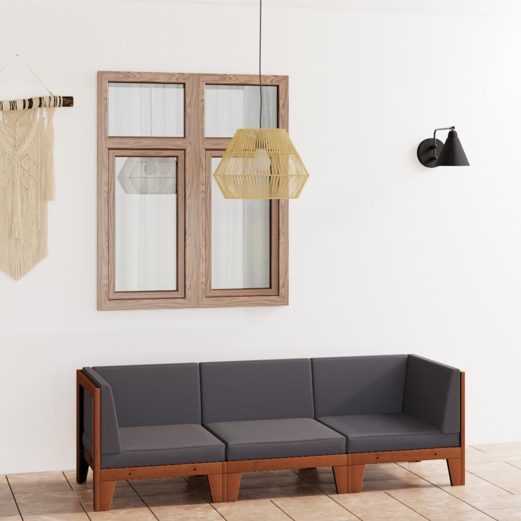 7-Tlg. Garten-Lounge-Set Mit Kissen Massivholz Akazie