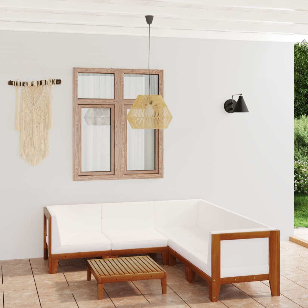 7-Tlg. Garten-Lounge-Set Mit Kissen Massivholz Akazie