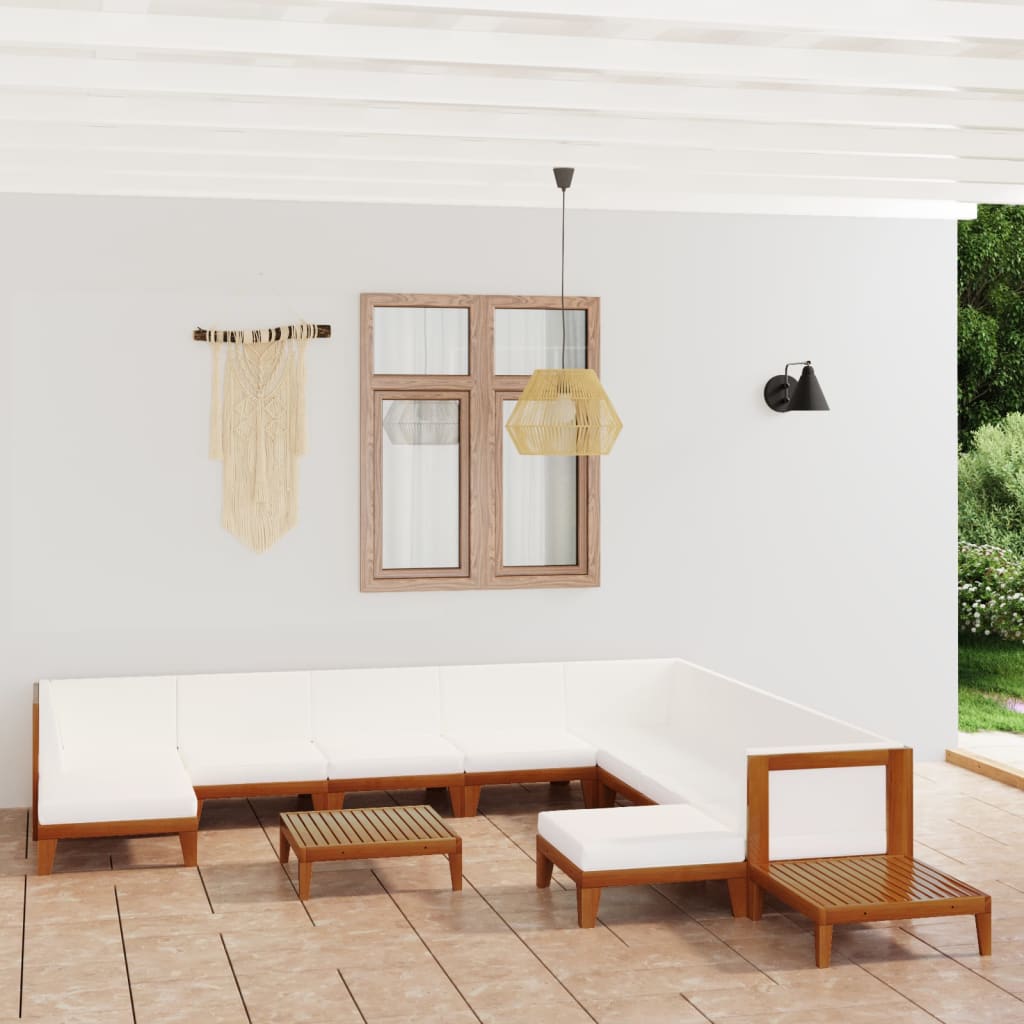 7-Tlg. Garten-Lounge-Set Mit Kissen Massivholz Akazie