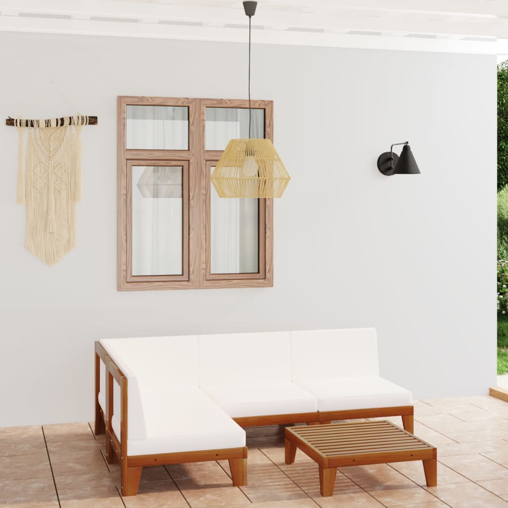 7-Tlg. Garten-Lounge-Set Mit Kissen Massivholz Akazie
