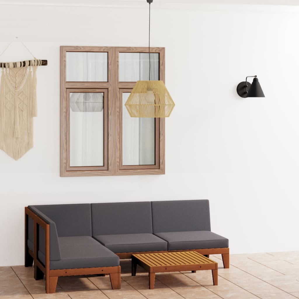 7-Tlg. Garten-Lounge-Set Mit Kissen Massivholz Akazie