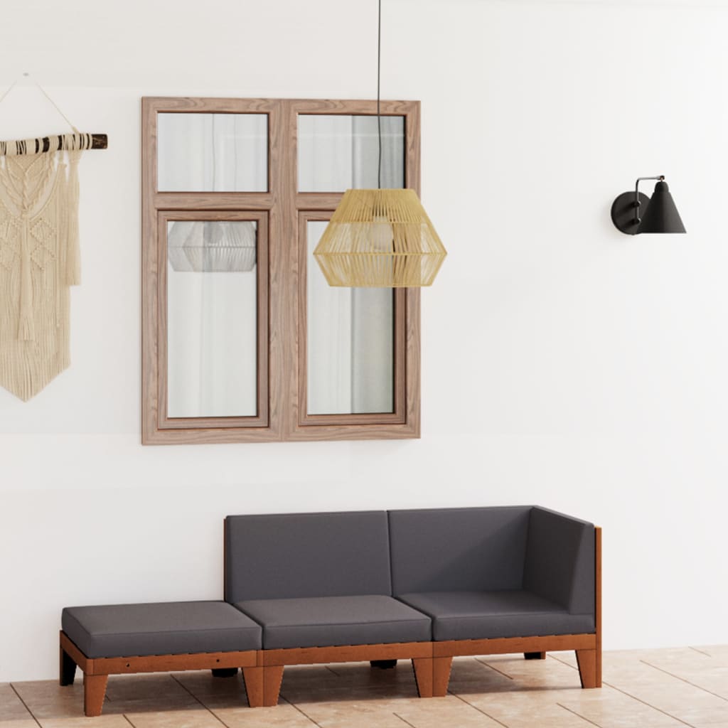 7-Tlg. Garten-Lounge-Set Mit Kissen Massivholz Akazie