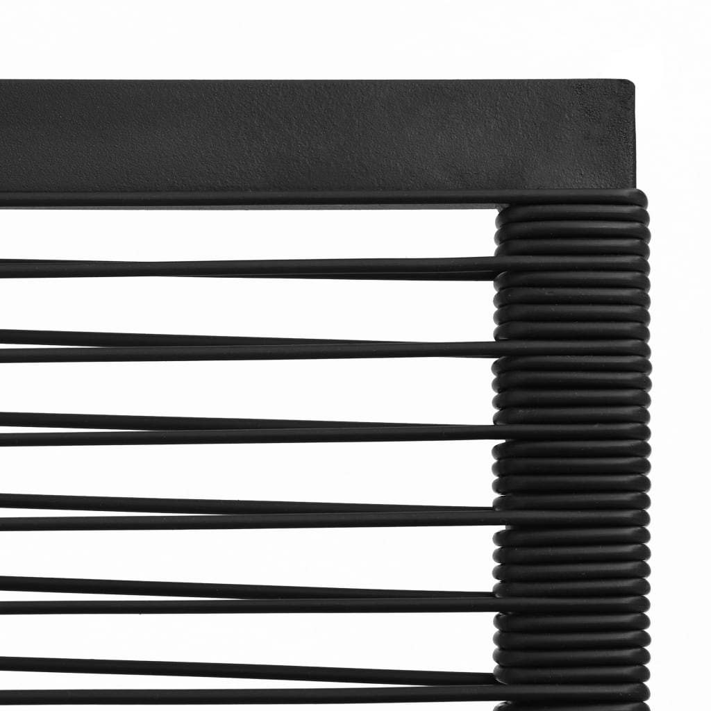 5-Tlg. Garten-Essgruppe Pvc Rattan Schwarz