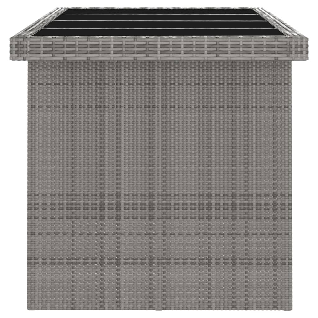 9-Tlg. Garten-Essgruppe Mit Kissen Poly Rattan Grau