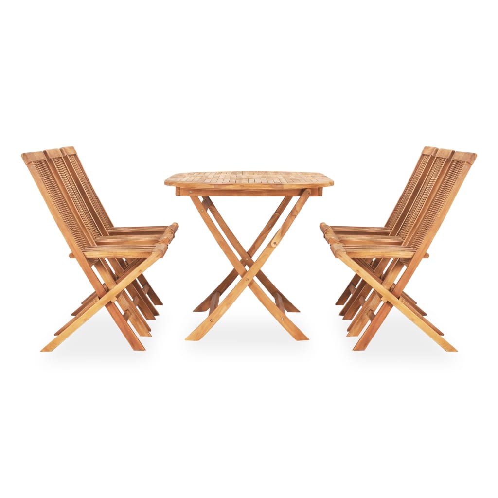 7-Tlg. Garten-Essgruppe Klappbar Massivholz Teak