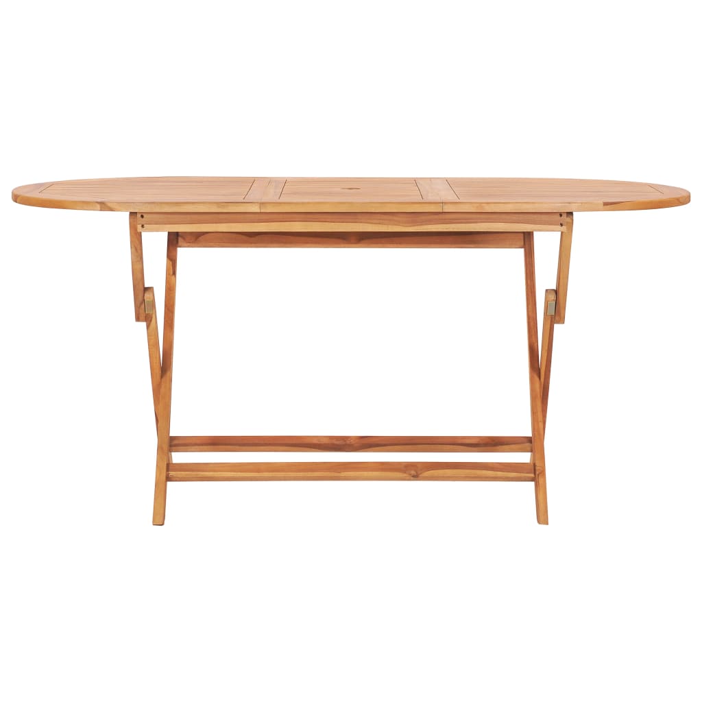 7-Tlg. Garten-Essgruppe Klappbar Massivholz Teak