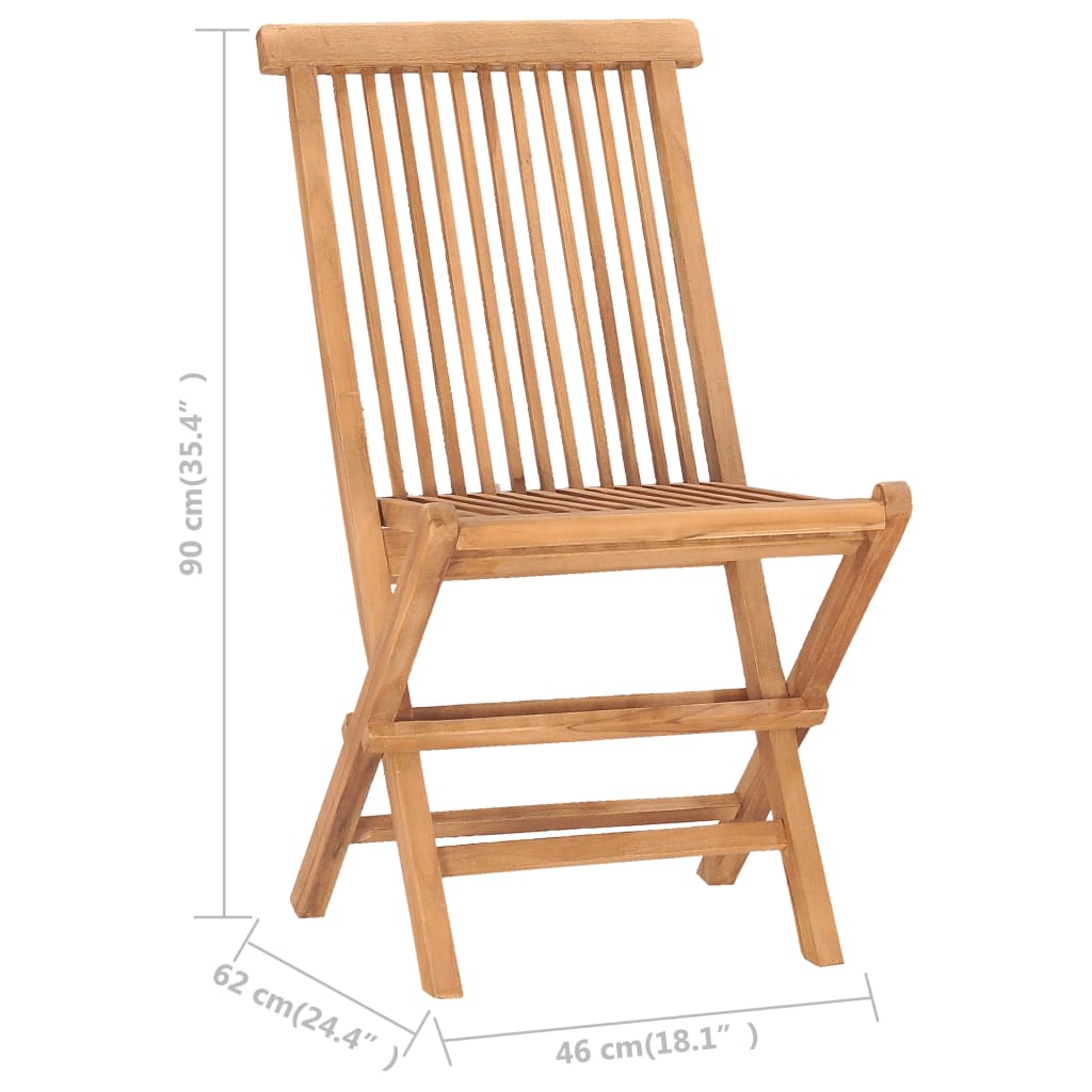 7-Tlg. Garten-Essgruppe Klappbar Massivholz Teak