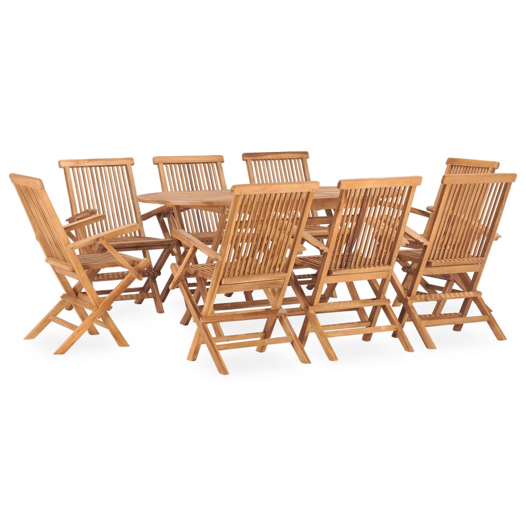 7-Tlg. Garten-Essgruppe Klappbar Massivholz Teak