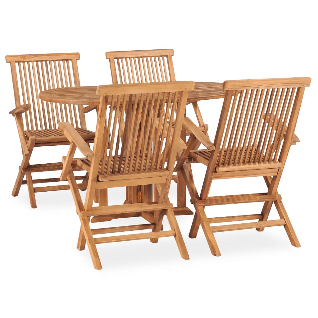 7-Tlg. Garten-Essgruppe Klappbar Massivholz Teak