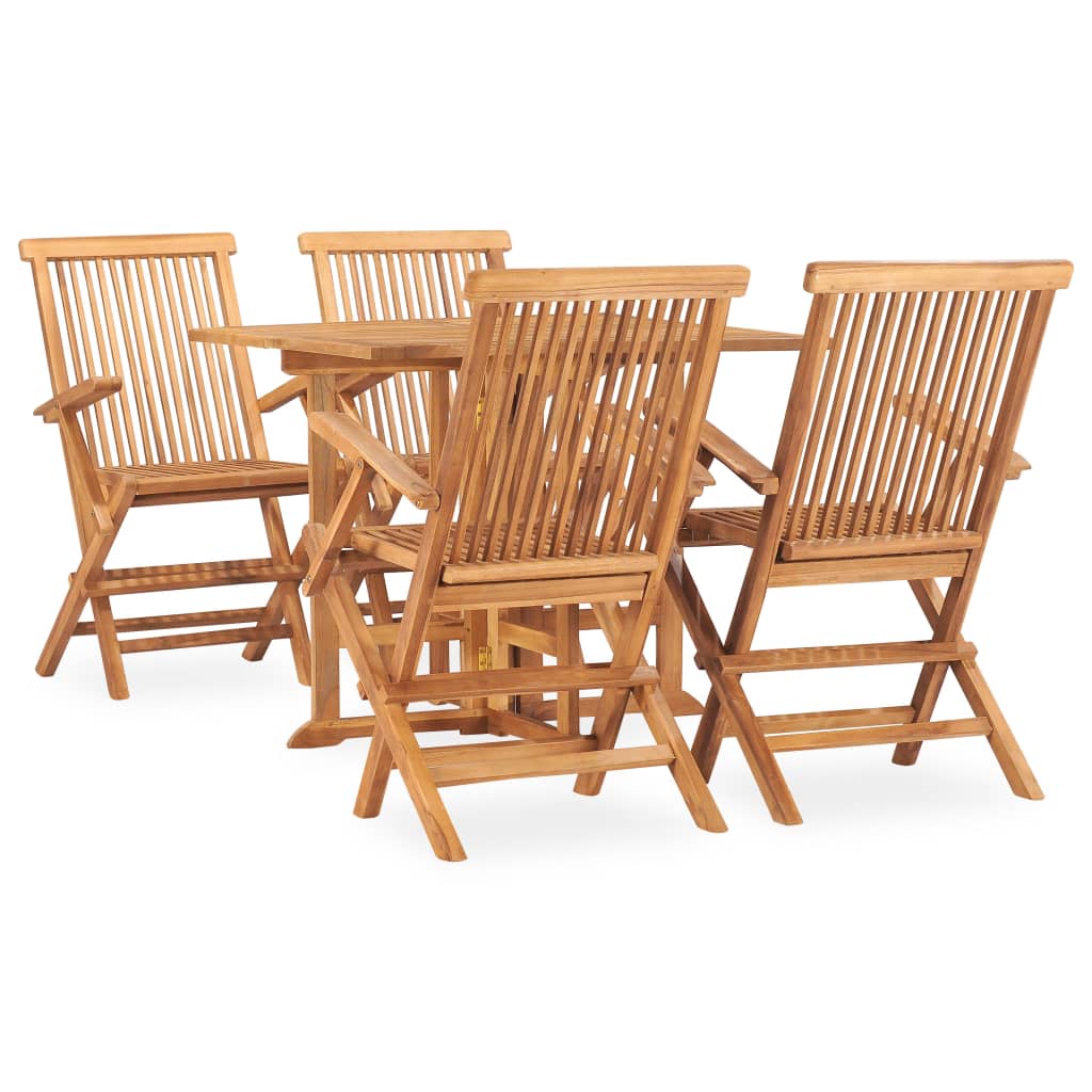7-Tlg. Garten-Essgruppe Klappbar Massivholz Teak