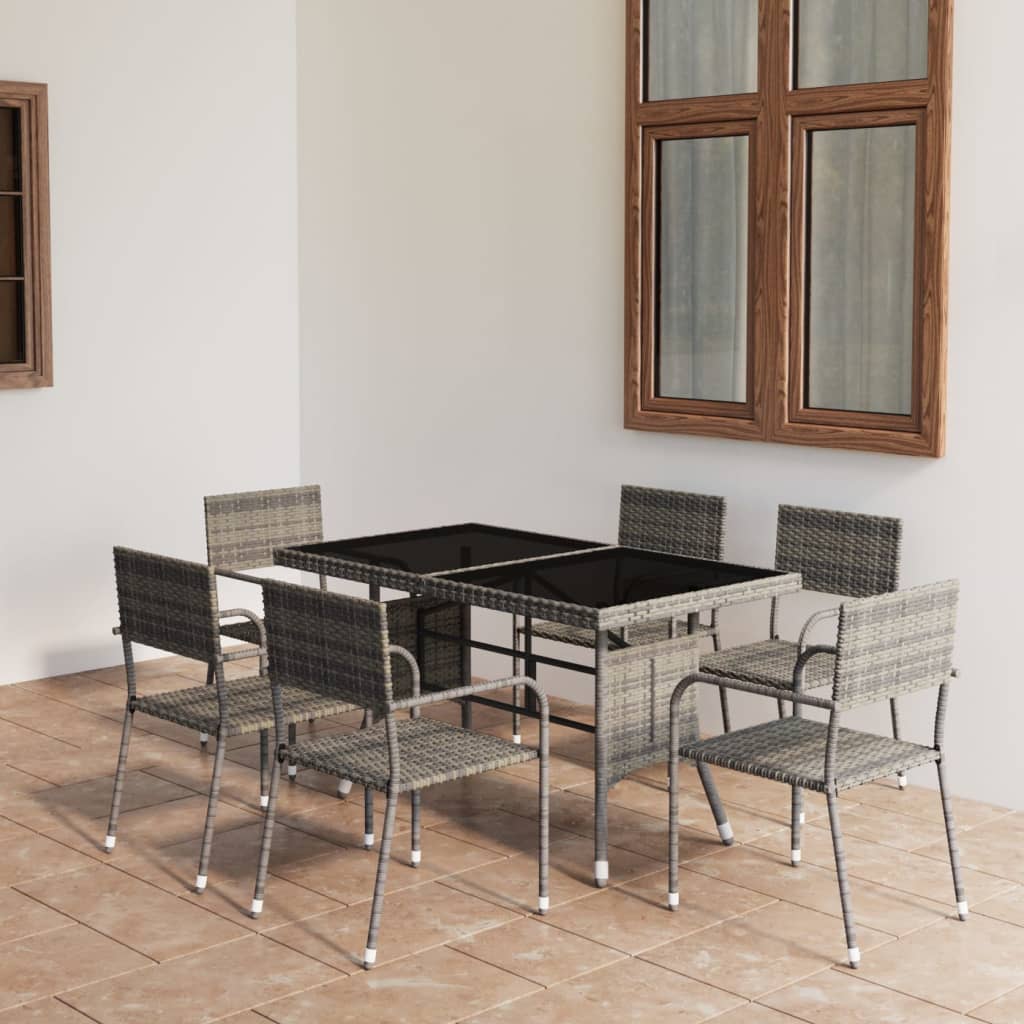 3-Tlg. Garten-Essgruppe Poly Rattan