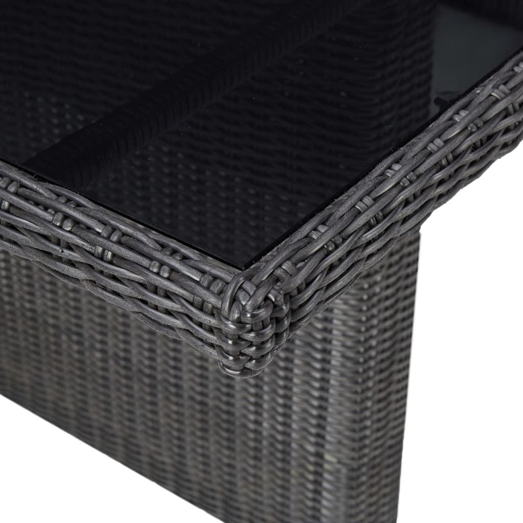 7-Tlg. Garten-Essgruppe Poly Rattan