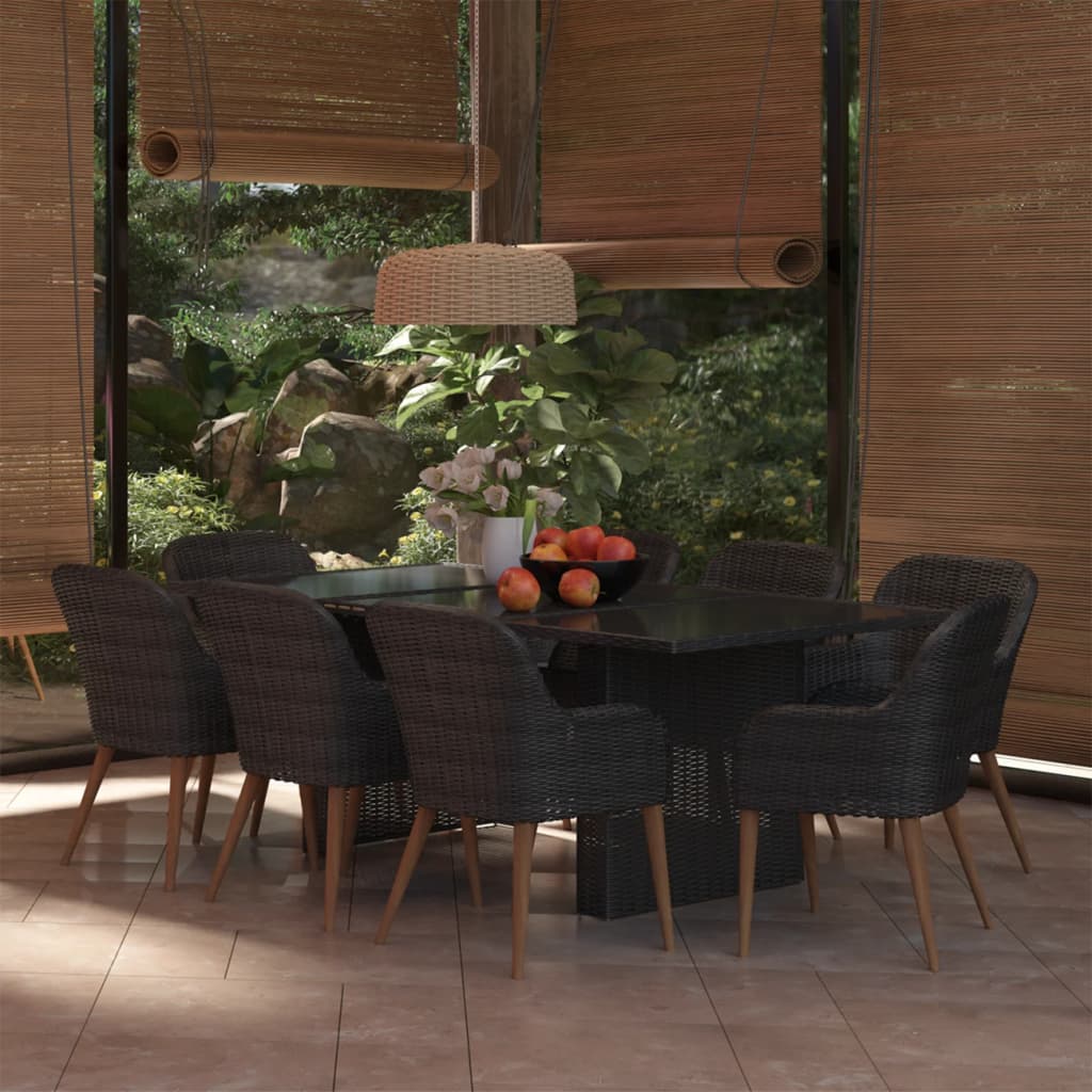 7-Tlg. Garten-Essgruppe Poly Rattan
