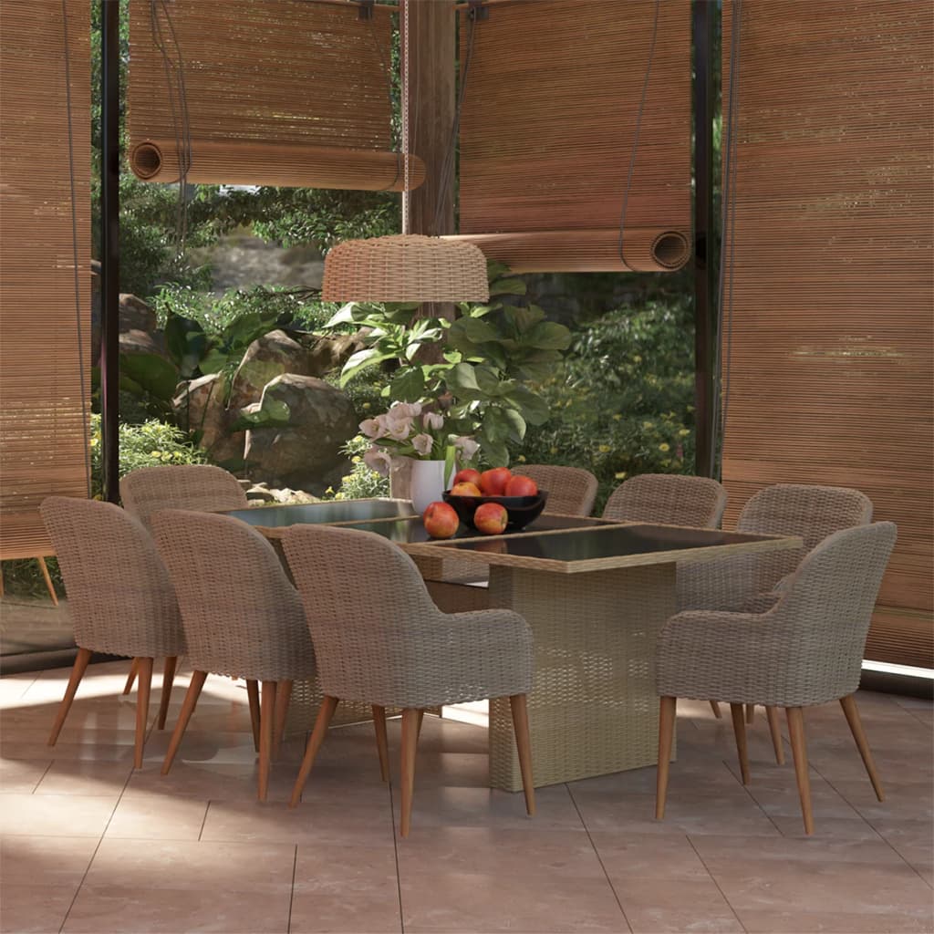 7-Tlg. Garten-Essgruppe Poly Rattan