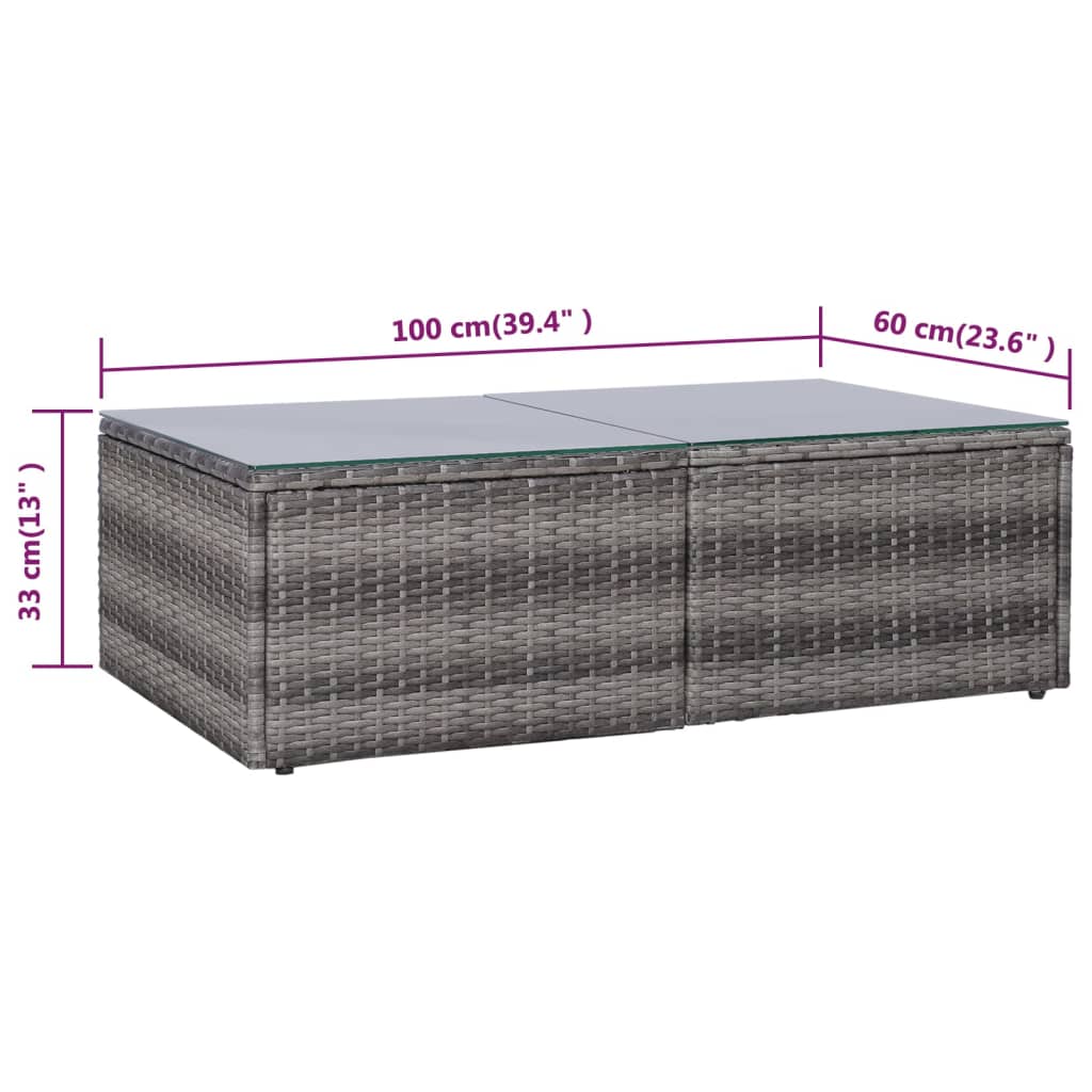 9-Tlg. Garten-Lounge-Set Mit Kissen Poly Rattan
