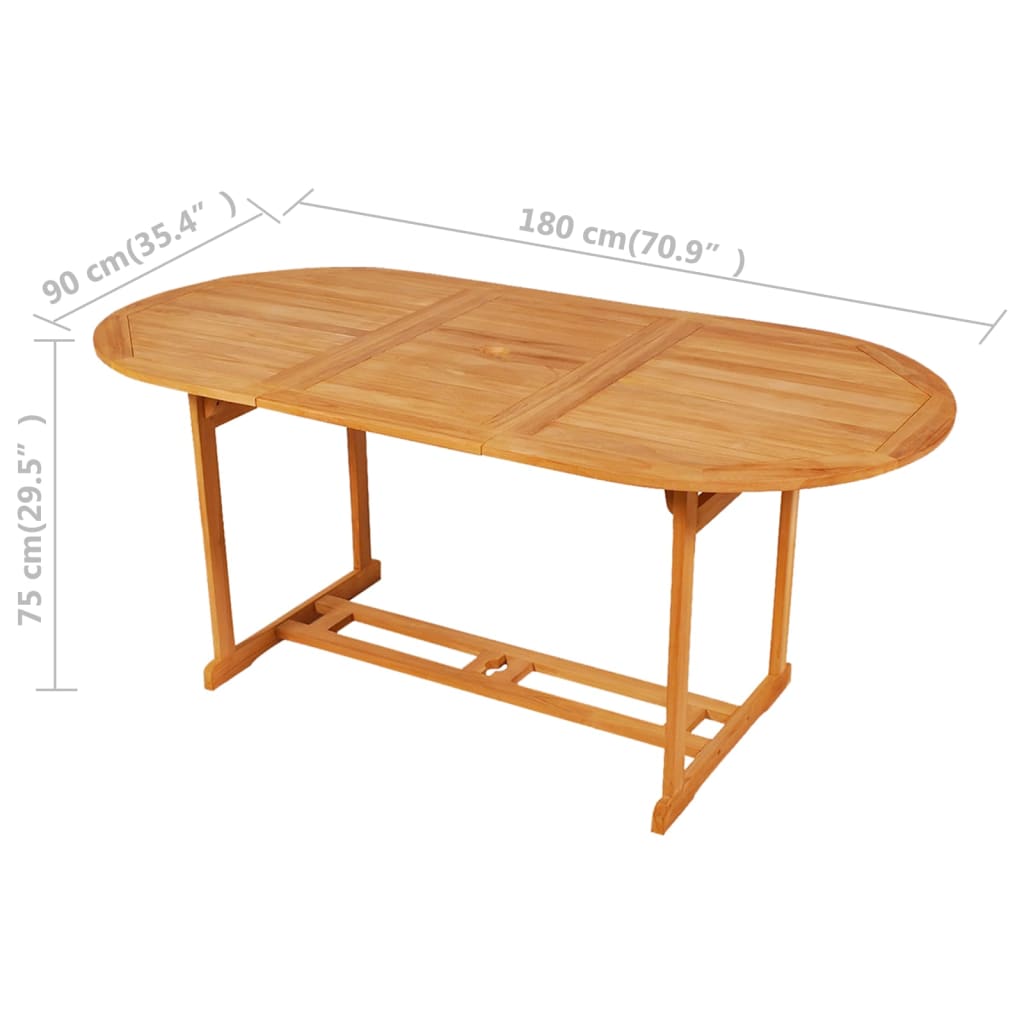 7-Tlg. Garten-Essgruppe Mit Kissen Massivholz Teak