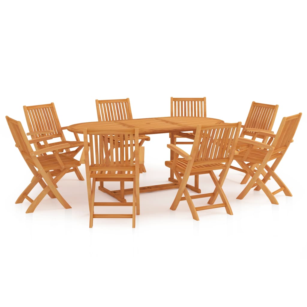 7-Tlg. Garten-Essgruppe Massivholz Teak