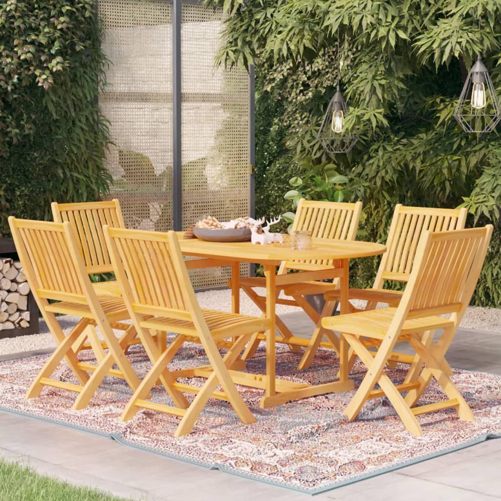 7-Tlg. Garten-Essgruppe Massivholz Teak
