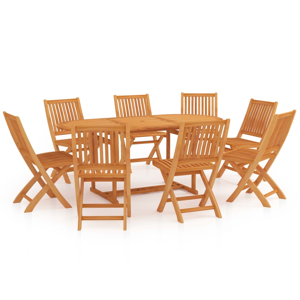 7-Tlg. Garten-Essgruppe Massivholz Teak