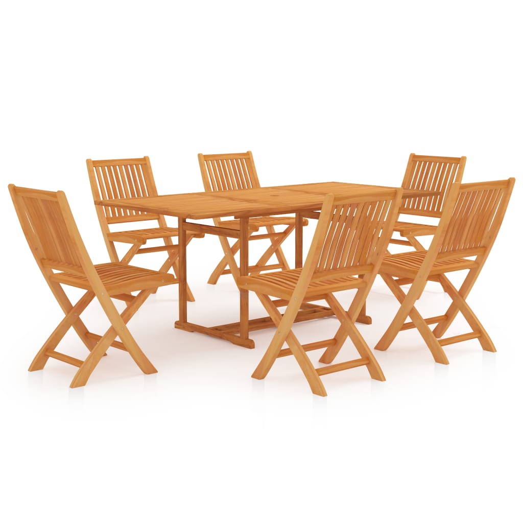 7-Tlg. Garten-Essgruppe Massivholz Teak