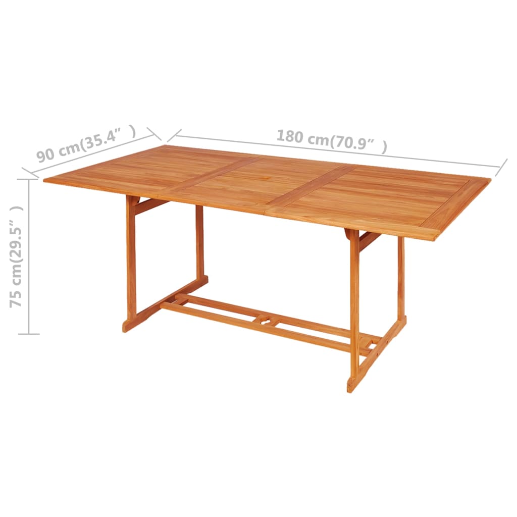 7-Tlg. Garten-Essgruppe Massivholz Teak