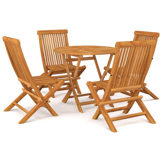 5-Tlg. Garten-Essgruppe Massivholz Teak