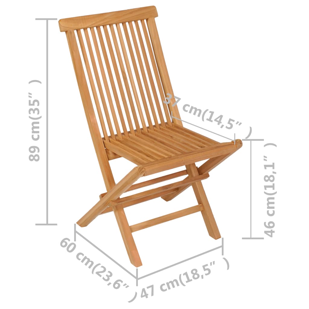 5-Tlg. Garten-Essgruppe Massivholz Teak