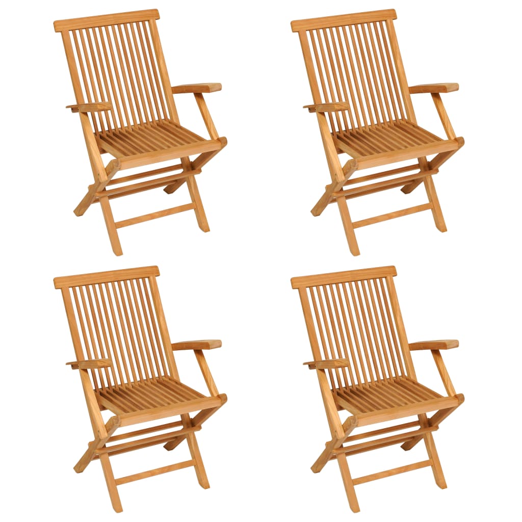 5-Tlg. Garten-Essgruppe Massivholz Teak
