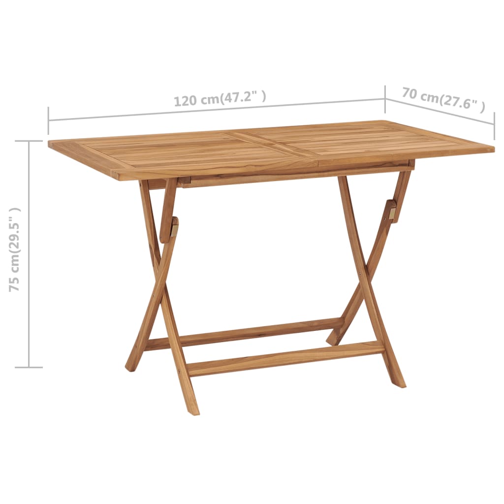5-Tlg. Garten-Essgruppe Massivholz Teak