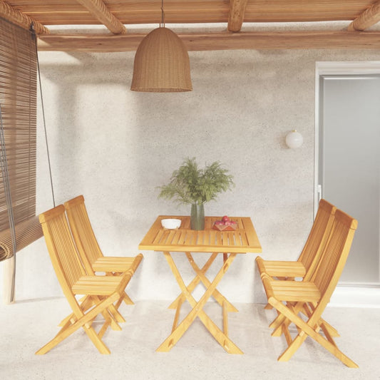 5-Tlg. Garten-Essgruppe Massivholz Teak