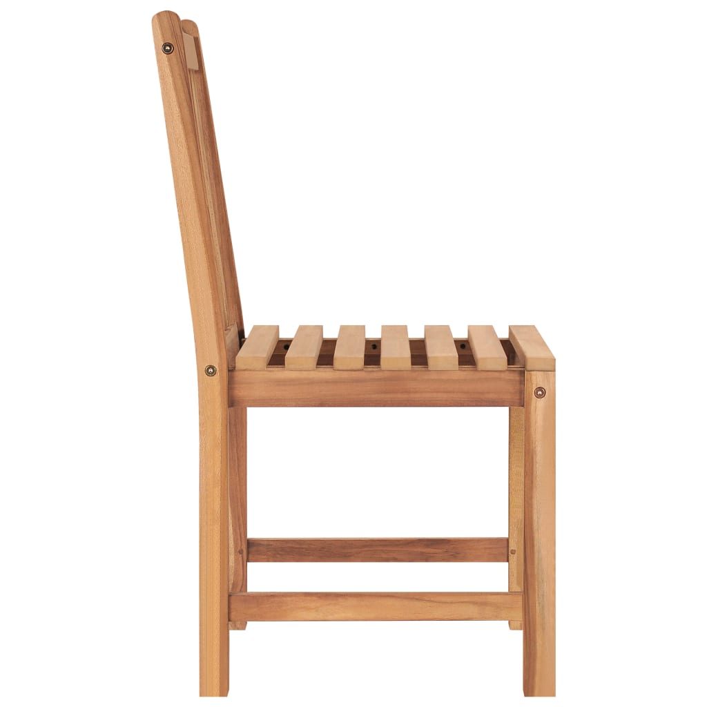 3-Teiliges Garten-Ess-Set 80 X 80 Cm Massivholz Teak