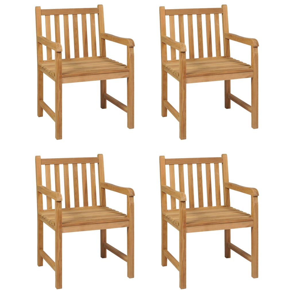 5-Teiliges Garten-Ess-Set 140 X 80 Cm Massivholz Teak