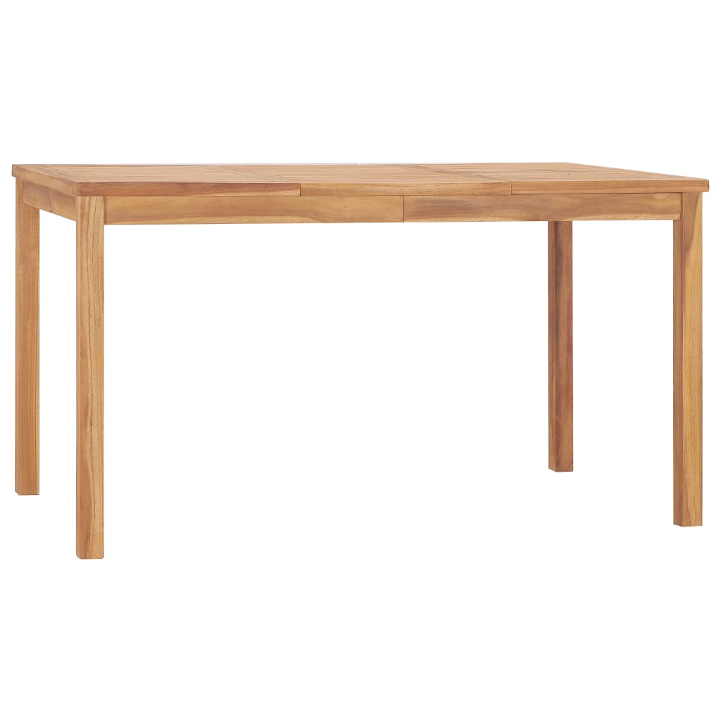 5-Teiliges Garten-Ess-Set 140 X 80 Cm Massivholz Teak