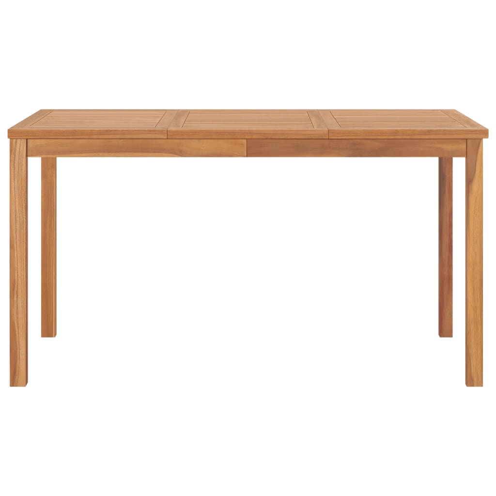 5-Teiliges Garten-Ess-Set 140 X 80 Cm Massivholz Teak