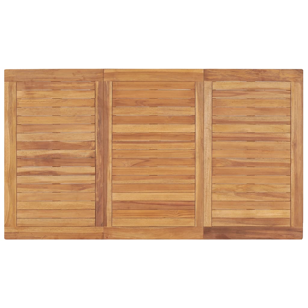 5-Teiliges Garten-Ess-Set 140 X 80 Cm Massivholz Teak