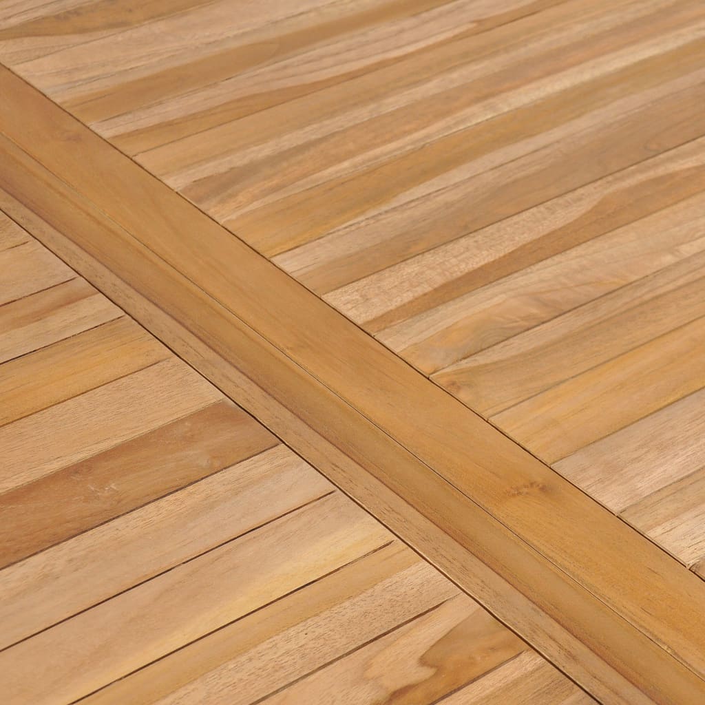 5-Teiliges Garten-Ess-Set 150 X 90 Cm Massivholz Teak