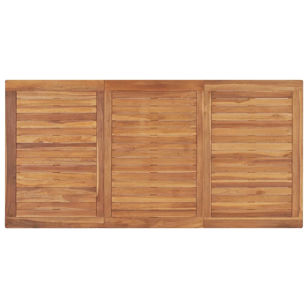 5-Teiliges Garten-Ess-Set 160 X 80 Cm Massivholz Teak