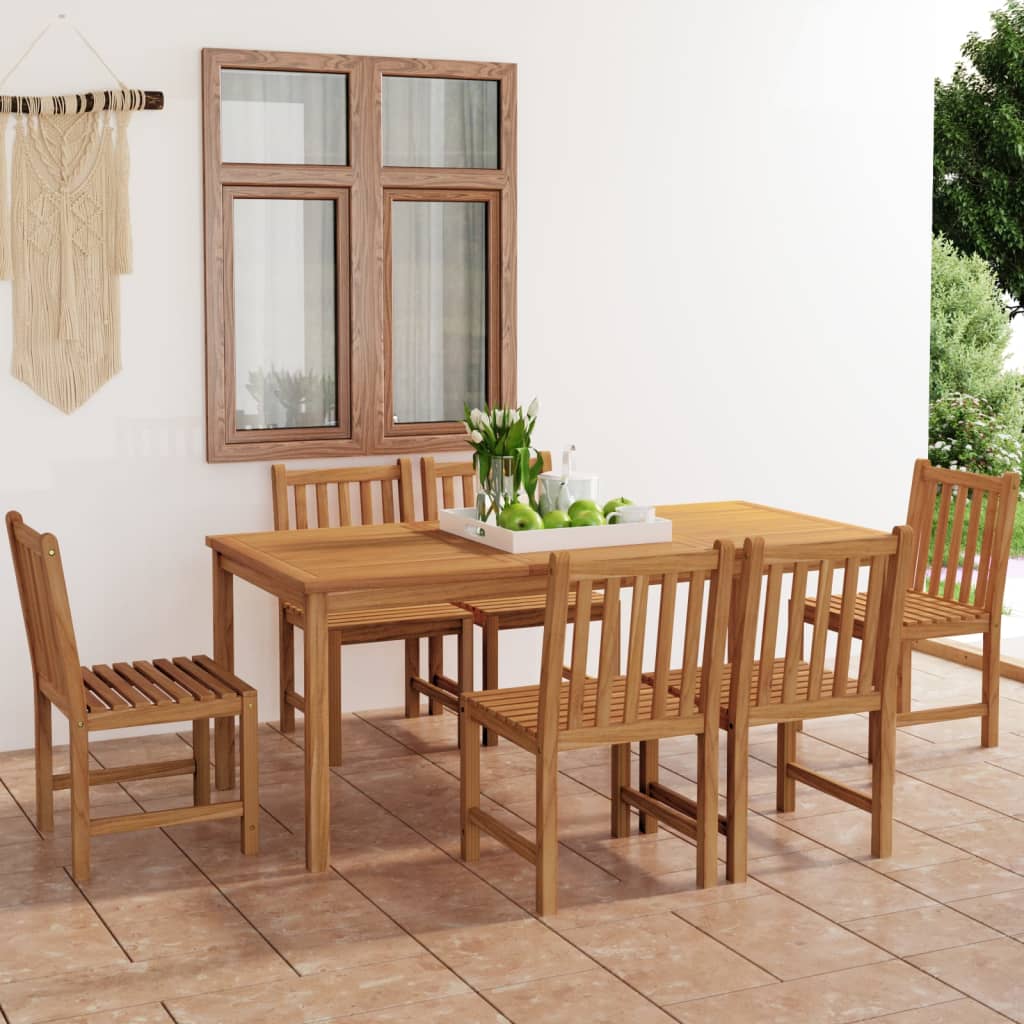4-Tlg. Garten-Essgruppe Massivholz Teak