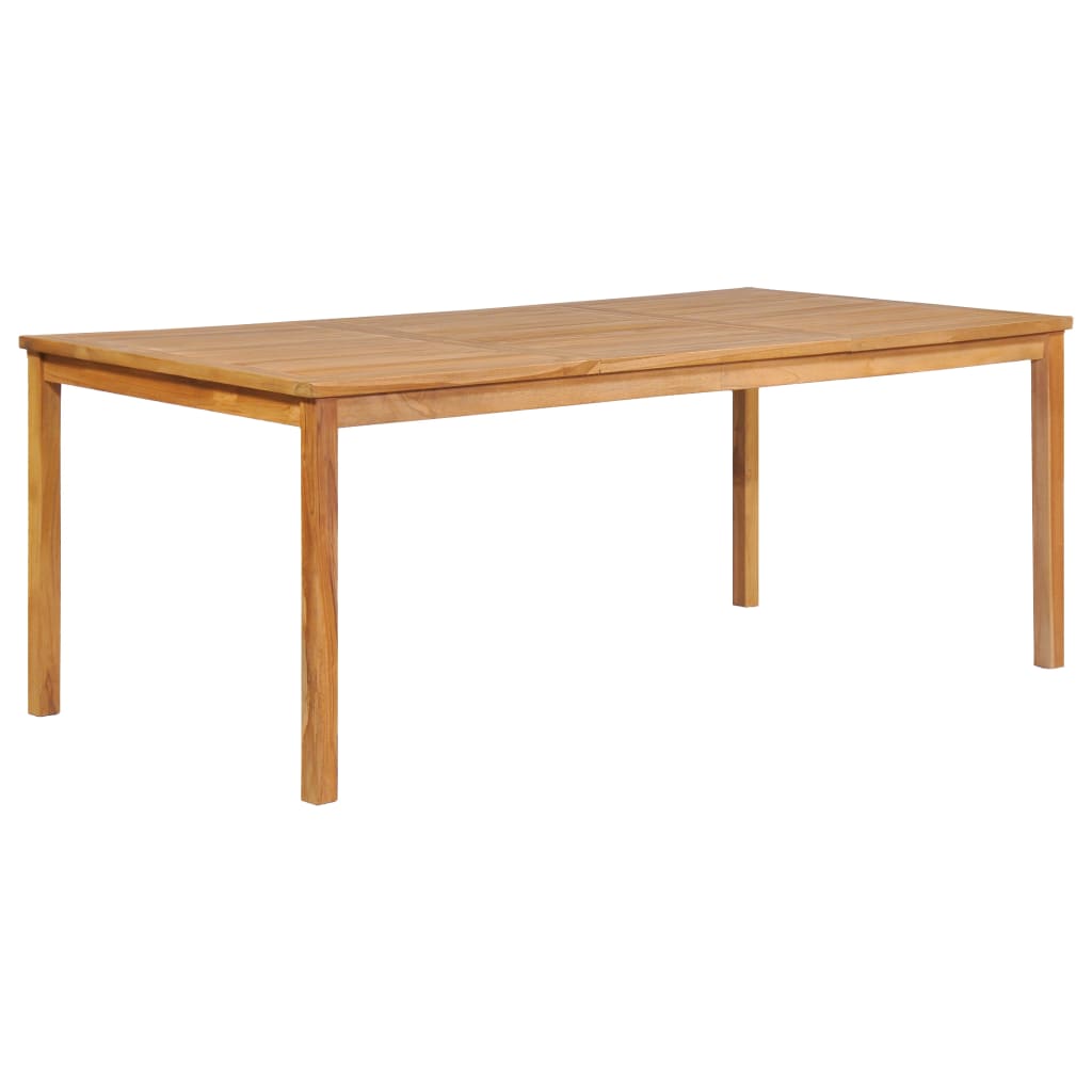 7-Teiliges Garten-Ess-Set 200 X 100 Cm Massivholz Teak