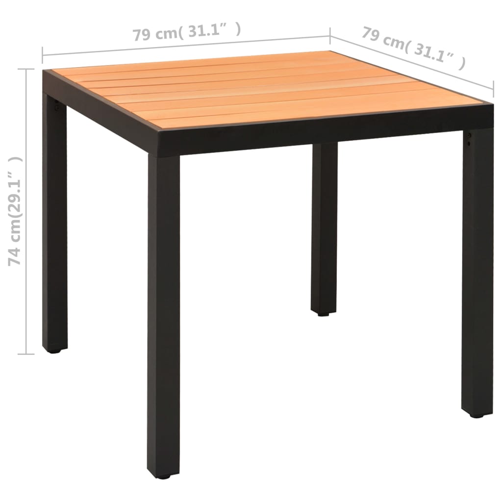 3-Tlg. Garten-Essgruppe Schwarz Und Braun