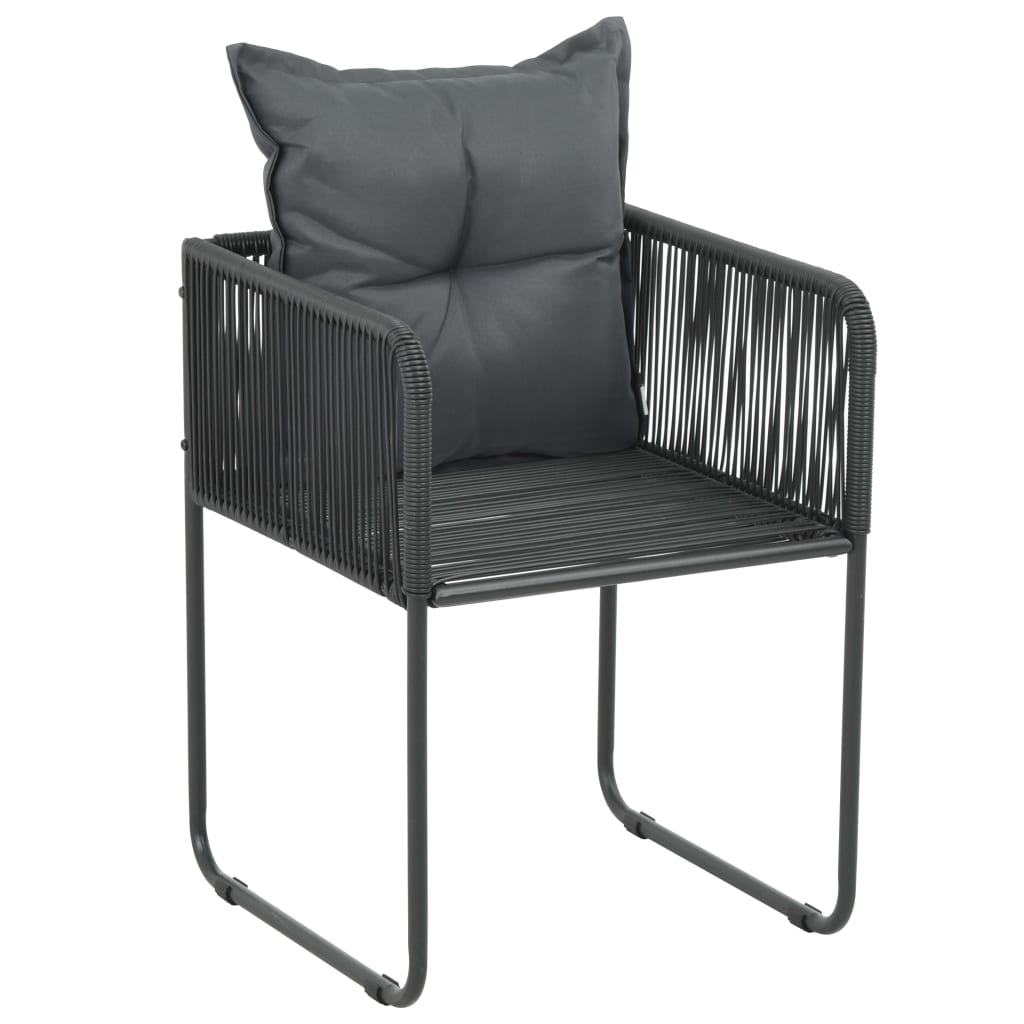 3-Tlg. Garten-Essgruppe Pvc Rattan