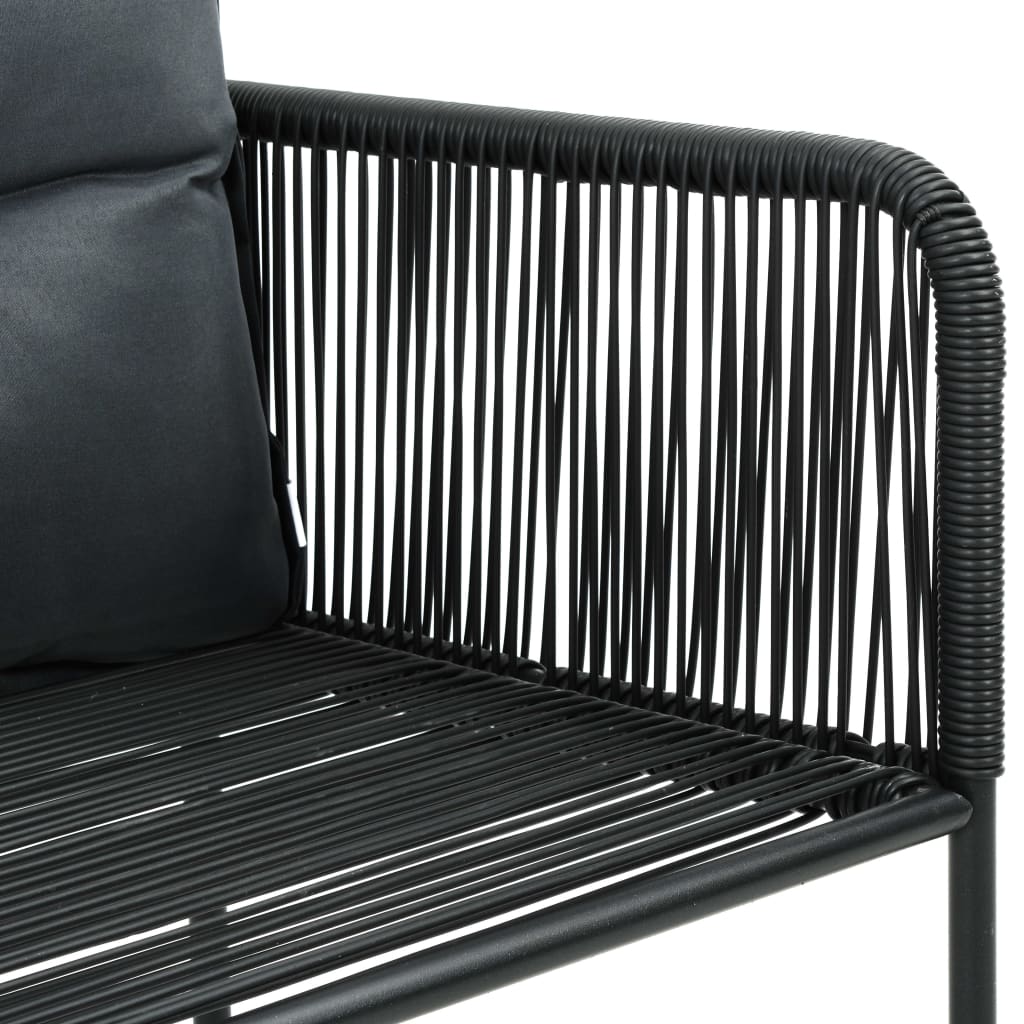 3-Tlg. Garten-Essgruppe Pvc Rattan