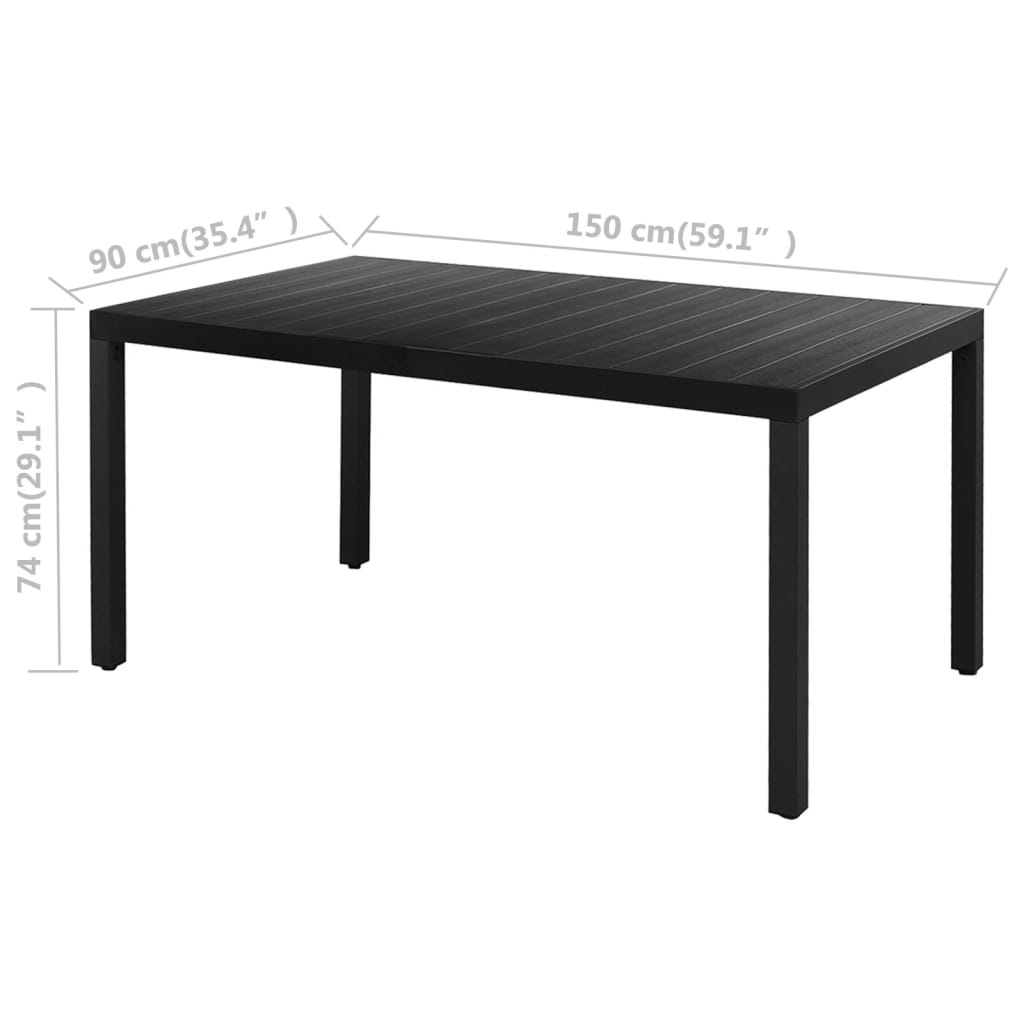 5-Tlg. Garten-Essgruppe Pvc Rattan