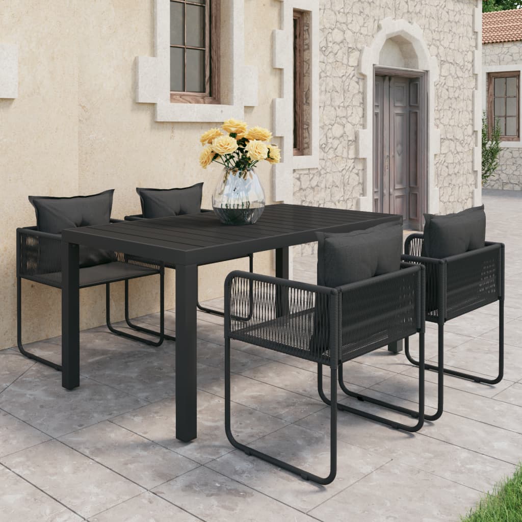3-Tlg. Garten-Essgruppe Pvc Rattan