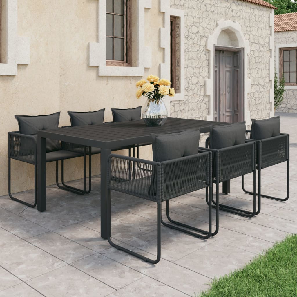 3-Tlg. Garten-Essgruppe Pvc Rattan